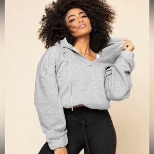 POPFLEX halfzip warmip hoodie LG